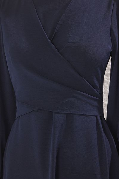 Trendyol Modest Saks dvouřadé tkané šaty Aerobin TCTSS25EB00105