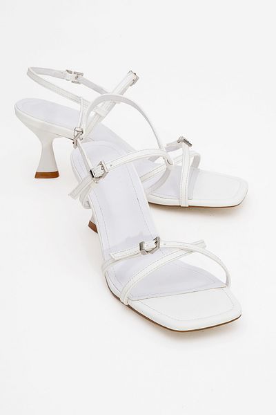 LuviShoes NEBEL White Women's Heeled Shoes