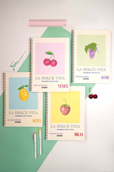 Matt Notebook A4 Checkered School Notebook - 80 Sheets, Set of 4