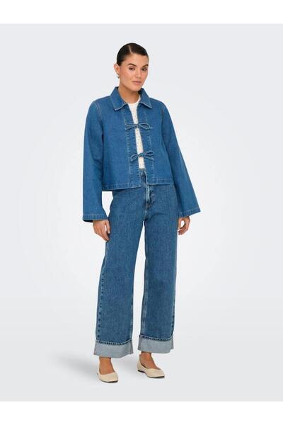 ONLY Onlthora Ls Bow Shirt Dnm Cs Gua