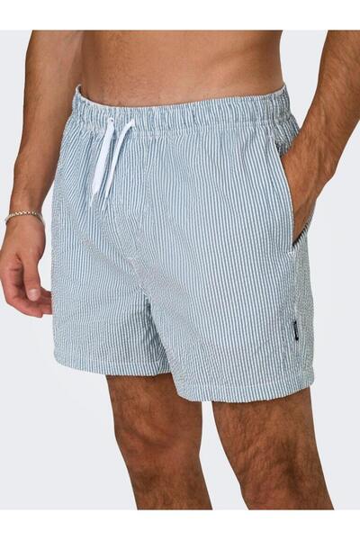 Only & Sons Onsted Stripe Seersucker Swim Noos
