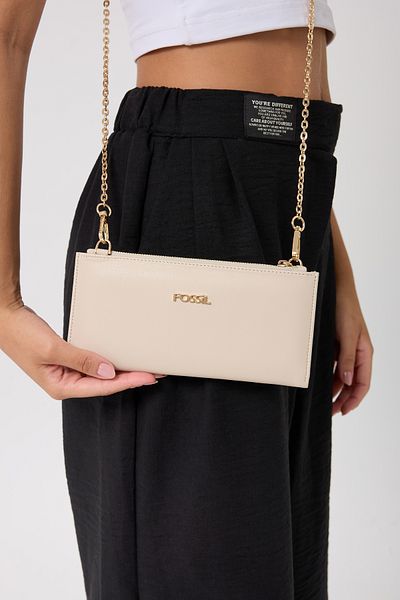 Fossil Bézs színű női kuplung kézitáska 06FS25Y12