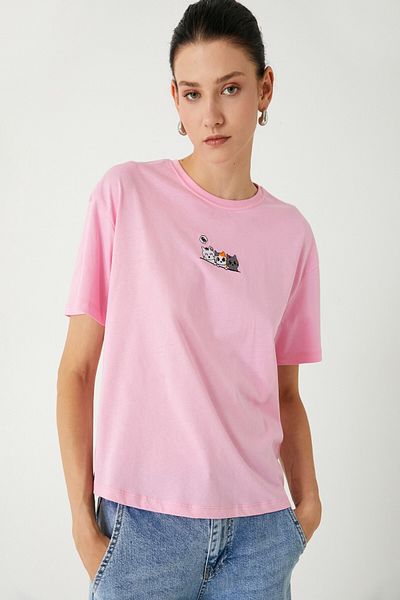 Koton Γυναικείο Ροζ T-Shirt - 4SAK50468EK