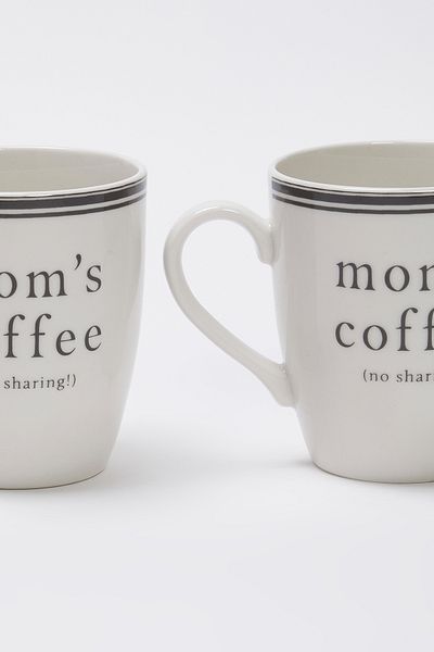 Trendyol Collection Set of 2 Porcelain "Mom's Coffee" Printed Mug Tphss25Up00007