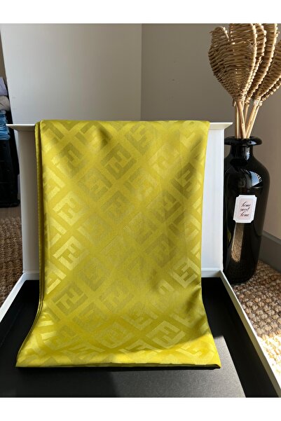 VaVscarfs F Desen Jakar Eşarp Yağ Yeşili