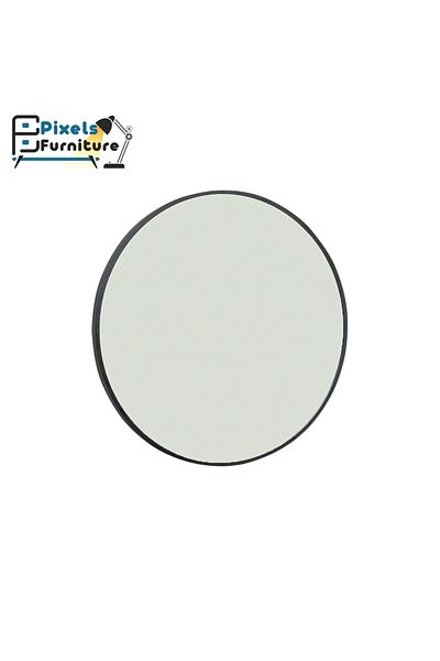 PixelsFurniture Pixel Furniture Aluminum Metal Frame Round Wall Mirror for Living Room, Entryway, Dressing Table, Bathroom
