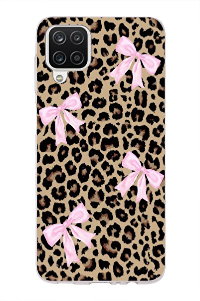 moonset Samsung Galaxy A22 / M22 / M32 Uyumlu Leopar ve Fiyonk Tasarımlı Bask...