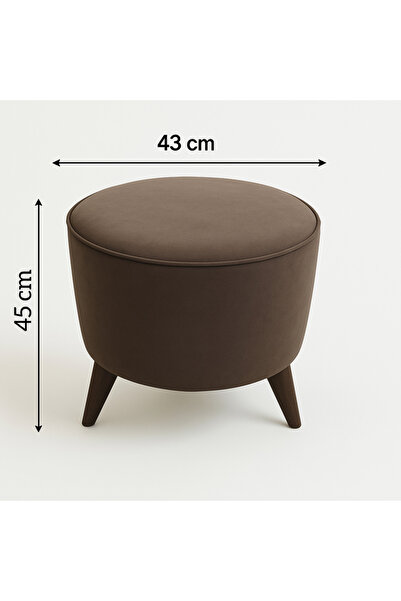 A5 HOME Yuvarlak Puf Uzanma Koltuğu Makyaj Koltuğu Kahve