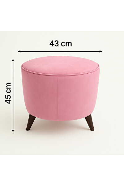 A5 HOME Yuvarlak Puf Uzanma Koltuğu Makyaj Koltuğu Pembe