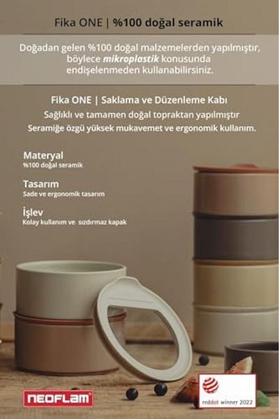 STOREMAX Fi̇ka One Ceramic Storage Container Beige 200 ml D-Neone020-09 Star Buy Bz 1087243