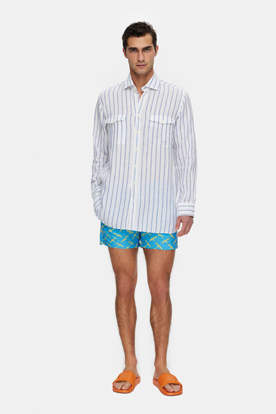 Vakko ÇİZGİLİ DESENLİ SPOR GÖMLEK