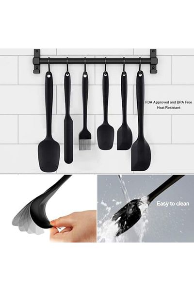 STOREMAX Sellbuystore Silicone Spatula Kitchen Utensils Set 6 Pieces (Nks143) 1053513