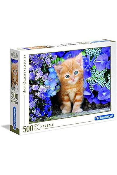 STOREMAX Bystoreby - 500 Piece Hq Collection Adult Puzzle - Ginger Cat in Flowers Newdesing 646268