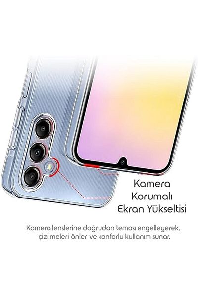 STOREMAX حافظة Ysstorex شفافة من السيليكون TPU لهاتف Galaxy A25 مع تصميم مرتفع ومرن وخفيف الوزن