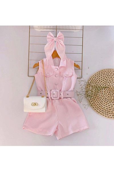 KOKOŞ BEBEK Belt, Bandana Gift Jumpsuit |   Between 11/14 Years