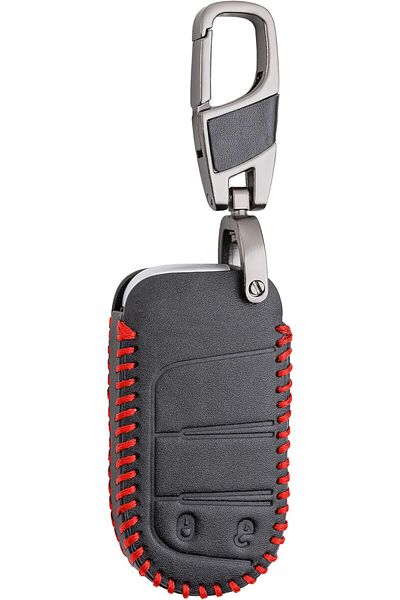 STOREMAX Bystoreby (Jeep Renegade,Compass,Grand Cherokee, Chrysler,Wrangler, Compatible) Leather Key Case Cover N