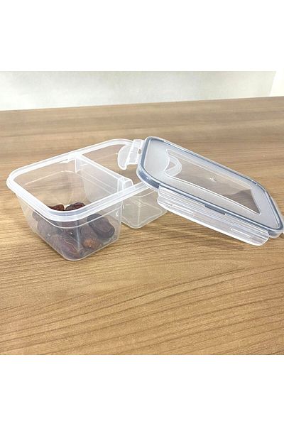 STOREMAX Svticaret 2 Compartment 0.45+0.45 Liter Food Storage Container with Locking Lid Lc-524 Mhm 1053513
