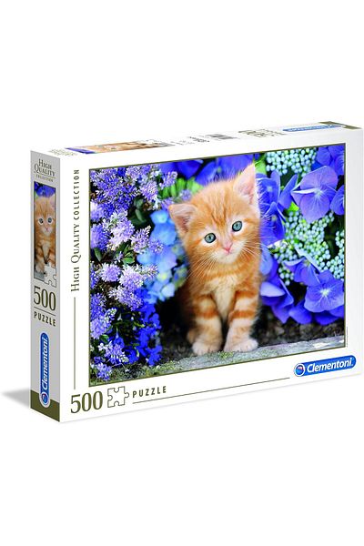 STOREMAX Bystoreby - 500 Piece Hq Collection Adult Puzzle - Ginger Cat in Flowers Newdesing 646268