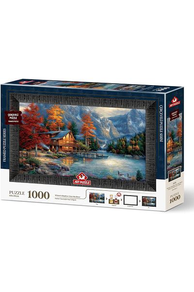 STOREMAX Bystoreby Puzzle Winter Shadow over the River 1000 Piece Framed Puzzle Newdesing 646268