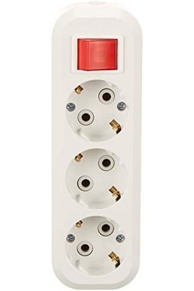 MCreative Group Socket, Triple, Switched, Grounded, Terminal Block
