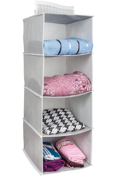yenibagshop Πόρτα 4 θέσεων Κρεμαστό ντουλάπι Organizer Organizer Γκρι