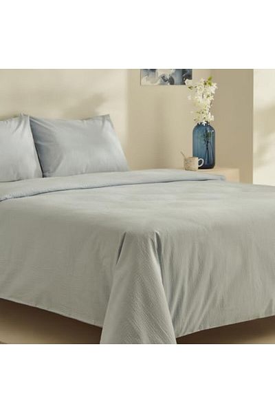 STOREMAX Soft Touch%100 Cotton Double Duvet Cover Set Blue 1053513