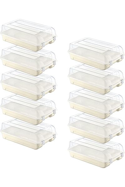 STOREMAX Htsp Set of 10 5 Women & 5 Men Latte Shoe Box Shmd Al 1122015