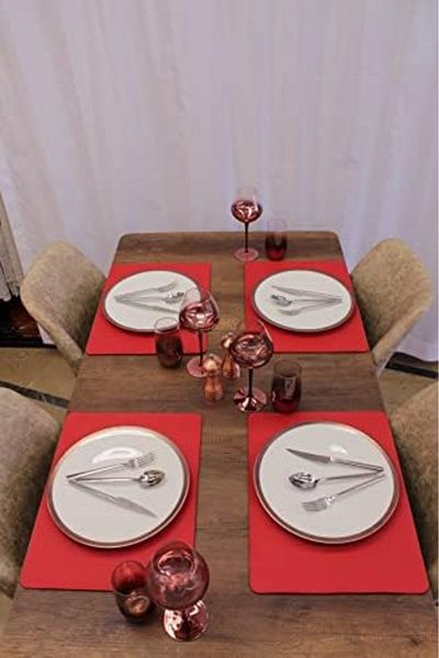 STOREMAX Sellbuystore Plain Laser Cut Faux Leather American Service 2 Pcs 35X45 cm 1053513