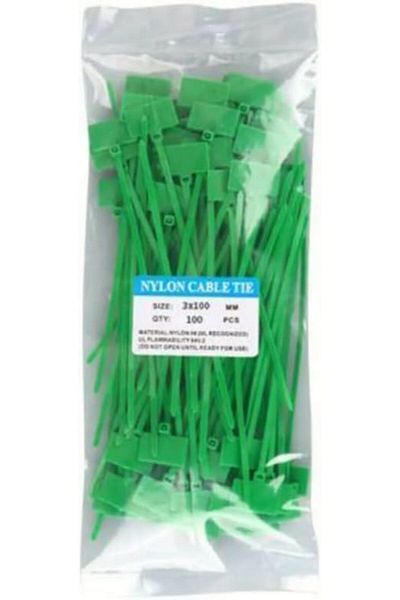 STOREMAX Lvnmblya 300Pcs 3 Colors with Label Electrical Wire Cable Tie Clips Plastic Clamp Hook and Loop K