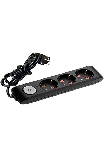 STOREMAX Bystoreby Multi-Let Black Triple Socket Switched Grounded Child Proof 5 Mt Newdesing 646268