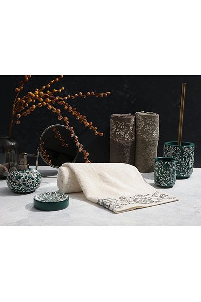 STOREMAX Lvnmblya Sty Akra Embroidered Cream Towel 50X90 Shop Deesing 224120