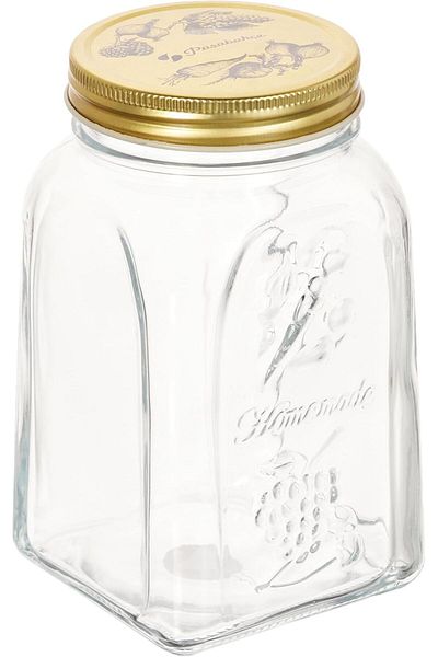 STOREMAX Bystoreby Homemade Metal Jar with Lid, 1000Cc Newdesing 646268