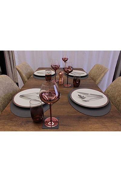 STOREMAX Sellbuystore Oval Nopeli Faux Leather American Service 2 Pcs 35X45 cm 1053513
