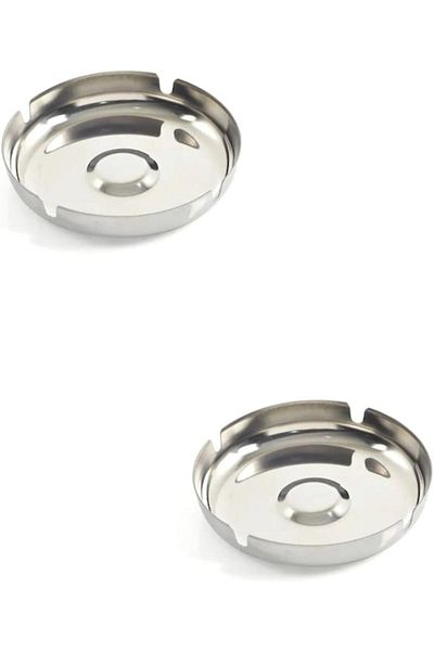 STOREMAX Pcs Stainless Steel Glossy Thin Open Round Model Ashtray Decorative Ash Tray 10