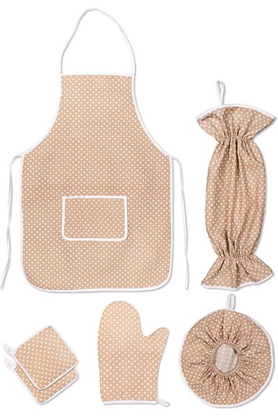 STOREMAX Lvnmblya 6 Piece Kitchen Set & Kitchen Apron, Oven Mitts, 2-Piece Holder, Organizer Bag