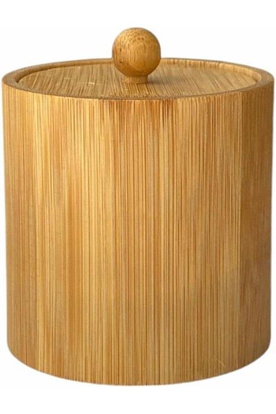 STOREMAX Bystoreby Spice Rack - Round Natural Wood with Lid, No Odor Spice Rack, Sugar Bowl and Salt
