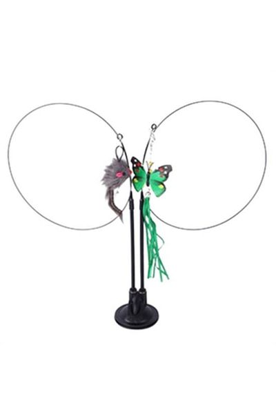 STOREMAX Bystoreby Suction Cup Feather Bell Fishing Rod Cat Toy Newdesing 646268