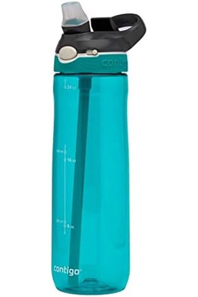 STOREMAX Bystoreby Unisex Ashland Autospout Large Bpa Free Plastic Water Bottle with Straw Turquoise 720