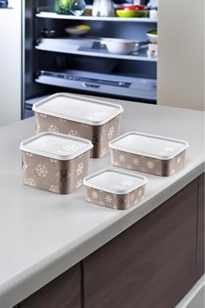 STOREMAX Bystoreby Set of 4 No Frost Storage Container Terra (All Sizes) Newdesing 646268