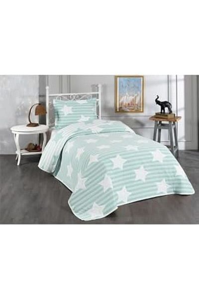 STOREMAX Jvnnastore Star Patterned Cotton Single Bedspread Set (Pique Set) 2 Pieces |   Ço