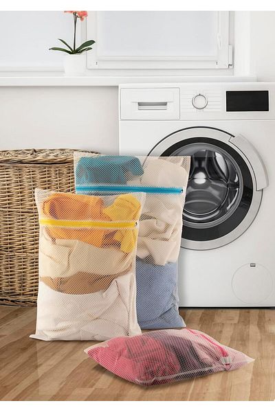 STOREMAX 3 Pieces Zippered Laundry Net Colorful Zippered Newdesing 646268