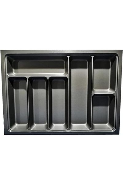STOREMAX Bystoreby Drawer Anthracite Cutlery Holder with Utility Knife Gift (Can Be Cut up to 33X47 cm