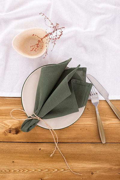 STOREMAX Muartshop 6 Pack Premium Linen Napkins 40 X 40 (Khaki) 871301