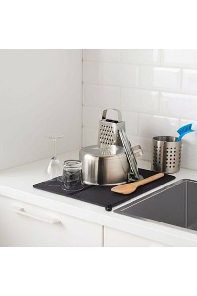 STOREMAX Ntwork Drying Mat Countertop Dishwashing Absorbent 44X36Cm Dryer Dish Mat (2 Pcs