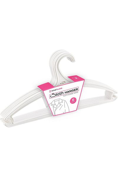 STOREMAX Ntwork 6-Piece Clothes Hanger - White, Multi-Purpose Clothes Hanger Art 1087243