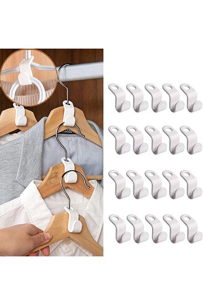 STOREMAX Muartshop Home 10 Pieces Hanger Multiplier Hook Set, Closet Organizer, Multiplier Clothes Hangers
