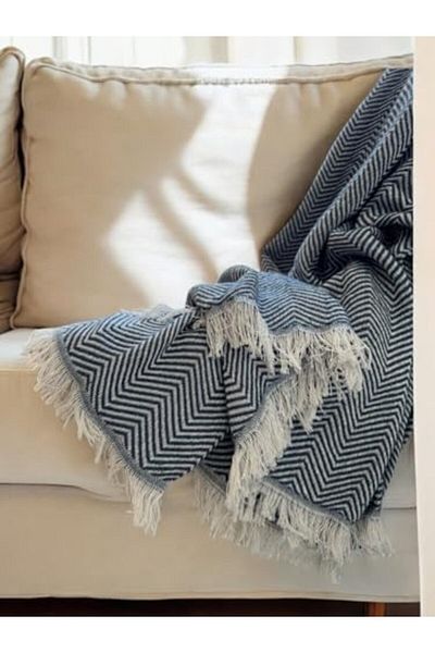 STOREMAX Srhtds Cotton Sofa Cover Patterned 200X230 cm Sofa Sofa Bed Buldan Bezi Navy Blue Desing