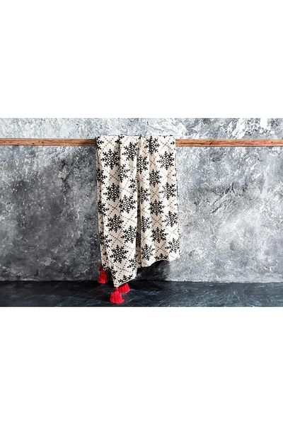 yenibagshop Ntwork Snowflake Sofa Shawl 125X150Cm Art 1087243