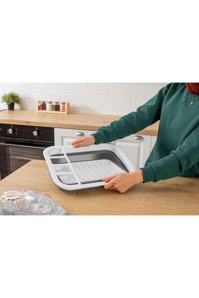 STOREMAX Ntwork Foldable Dish Dryer and Plate Rack, Accordion Design Art 1087243