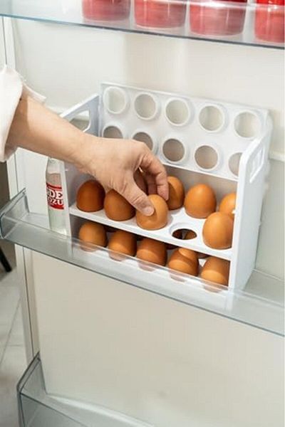 STOREMAX Bystoreby Egg Cup Refrigerator Shelf Organizer 30 Egg Box Newdesing 646268